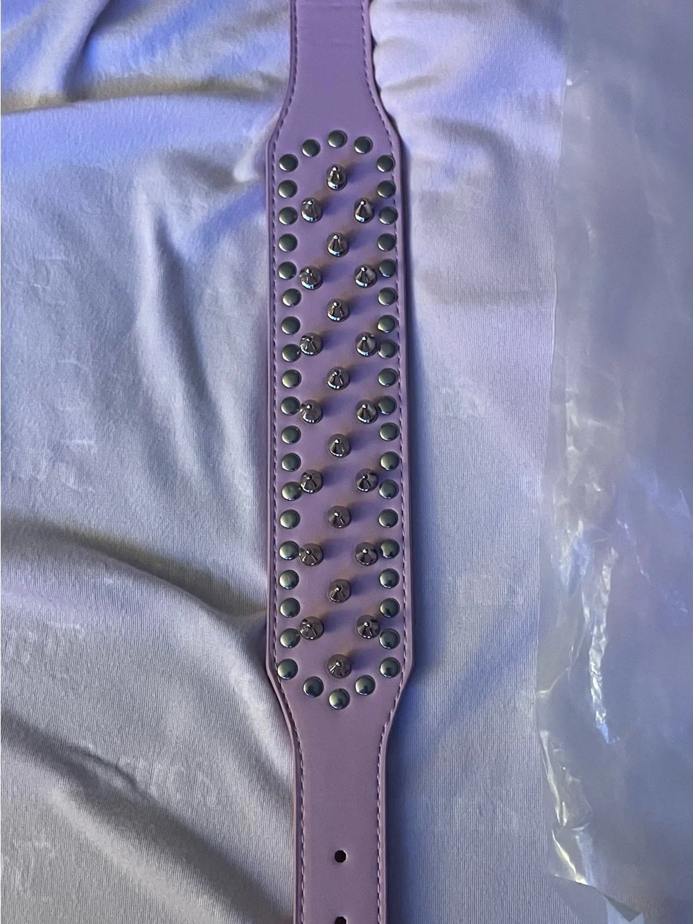 Pink Spiked Studded Pet/human Collar Small Cat Dog Adjustable 20in L NWT